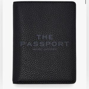 Marc Jacobs Black Leather Passport Cover